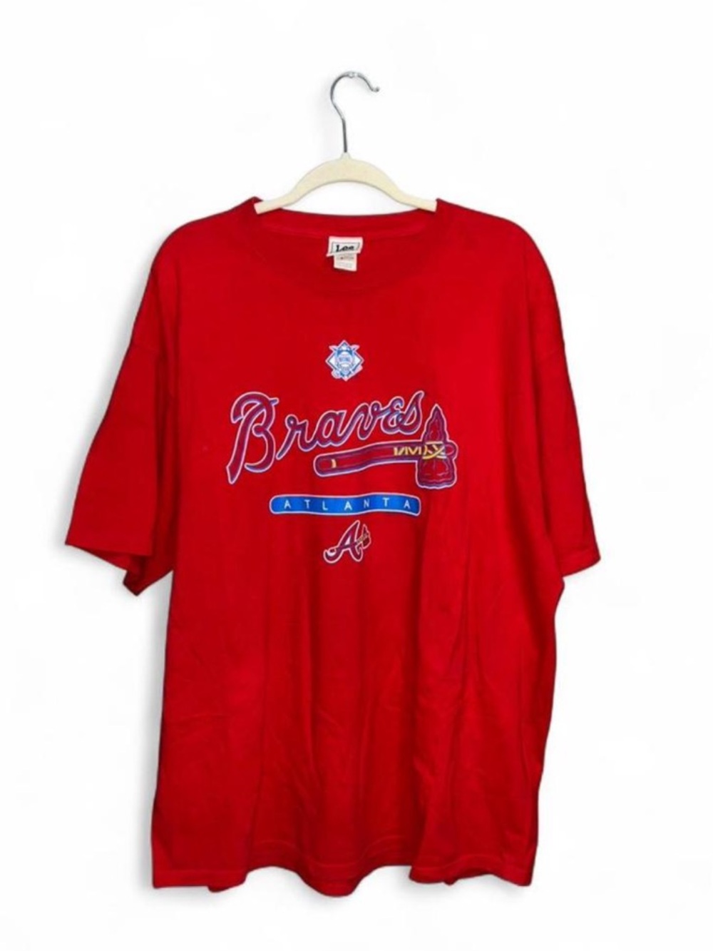 Lee Men’s Atlanta Braves Vintage Athleisure Red Short Sleeve Shirt Size XXL